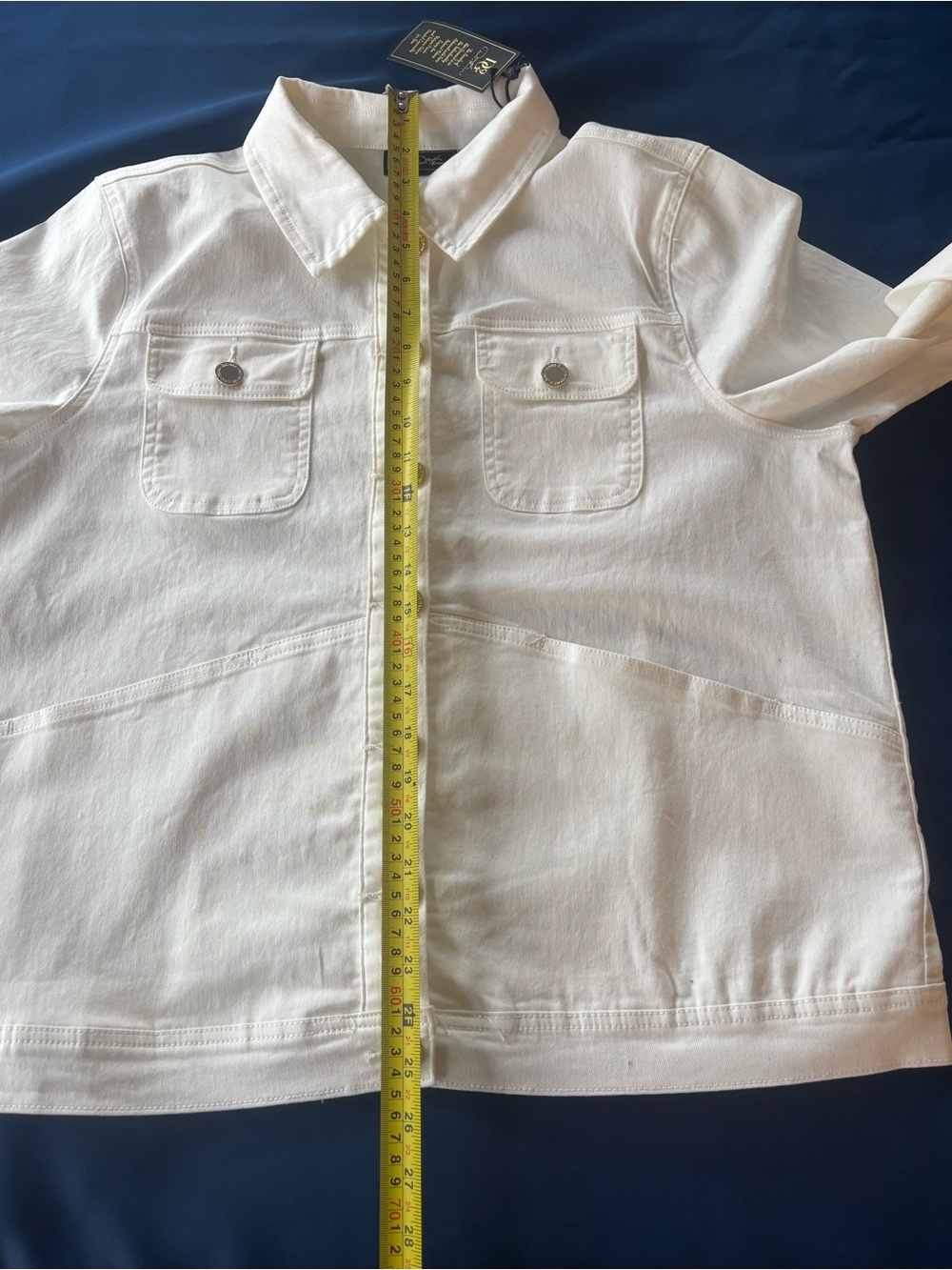 DG2 Diane Gilman White Denim Jacket Embroidered Horse Western Equestrian - Picture 5 of 11